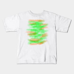 Green red watercolor handpainted abstract art Kids T-Shirt